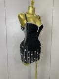 Sexy Backless Spaghetti Strap Black Sleeveless Bodycon Bandage Dress Women Elegant Prom Gown Club Evening Party Birthday Dresses