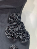 Women Celebrity Sexy Strapless Backless Flower Maxi Long Bodycon Bandage Dress 2025 Elegant Birthday Evening Club Party Dresses