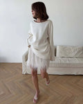 Backless Knitted Sweater Female Loose Sexy Long Sleeve Pullover Top Casual Women's Knitwear Top Solid Autumn New