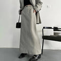 Temperament Two Piece Sets For Women Notched Collar Long Sleeve Spliced Button Blazer Straight Skirts Female New