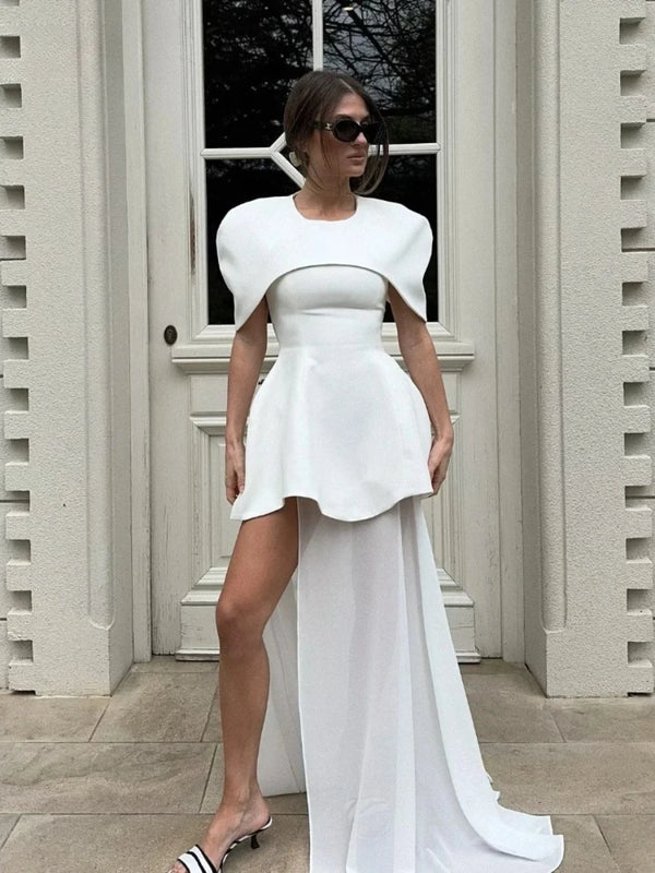 Solid Three Piece Set for Women Square Collar Sleeveless Top with Shawl Sheer Mesh Long Skirt Sexy Outfit Female