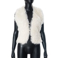 Sexy Furry Tank Tops Women Backless Sexy Midnight Cardigan Autumn Hipster Wild Basic Streetwear Halter Furs Y2K Tops