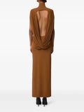 Sexy Draped Cross Elegant Dress Women Summer Turtleneck Sleeveless Backless Street Sexy Fashion Long Bodycon Dress
