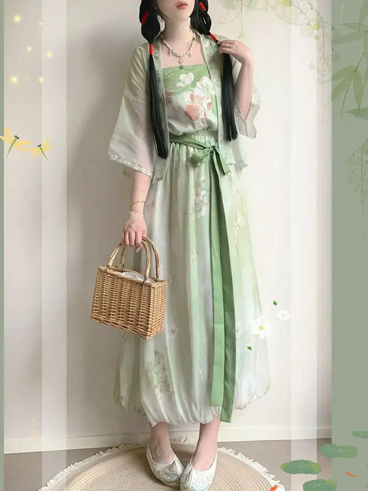 Olive Girl Green Hanfu Dress 2026 S-L XS-3XL Plus Size Hanfu Chinese Dress Traditional Chinese Clothing Chinese Heritage Fashion Women