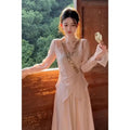 Olive Girl Pink Romantic Jacquard Set for Ren Faire 2026 Garden Wedding Fairycore Photoshoot Everyday Wear Jacquard S-XXL XS-3XL Plus Size Romantic Garden Party Editorial Jacquard Set Chinese Set Chinese Heritage Fashion Women