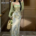Olive Girl Romantic Dress for Garden Wedding 2026 Fairycore Photoshoot Everyday Wear S-XXL XS-3XL Plus Size Romantic Cottagecore Garden Party Editorial Not Costume Dress Chinese Heritage Fashion Women