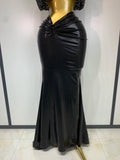 Sparkly Diamond Shawl Top And Long Dress Two Pieces Set Women Evening Birthday Party Photo Shoot Sexy Sparkly Stage Costumes