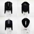 Elegant Faux Fur Coats Women's Warm Puffy Slim Long-Sleeve Collared Cardigan Winter Fashion High-Street Women Outwear