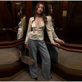 Sexy V-neck Lace Patchwork Solid Top Women Short Sleeve Single Breasted Lace Up Loose Tops Female Spring Chic Casual Streetwear
