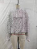 Solid Spliced Print Two Piece Set Female Turtleneck Long Sleeve Top French Commute Women's Skirt Sets Fashion New