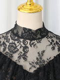Retro Luxurious Wedding Dress for Women Stand Collar Flare Sleeve Spliced Ruffles Irregular Hem Party Long Dresses Female