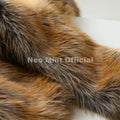 Luxury Brand Gradient Faux Fur Coat Women Winter High Street Fashion Girls Fluffy Fox Fur Jacket Chic Massive Outerwear