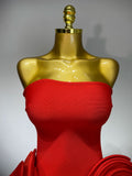 Celebrity Sexy Strapless Backless Flower Red Mini Bodycon Bandage Dress 2025 Knitted Elegant Evening Club Luxury Birthday Dress