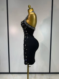 Women Sexy Backless Bodycon Sleeveless Bandage Dress Black Pink Elegant Prom Gown Club Evening Party Luxury Birthday Dresses
