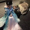 Olive Girl Red Embroidered Hanfu Dress for Ren Faire 2026 Garden Wedding Fairycore Photoshoot S-XXL XS-3XL Plus Size Hand Embroidered Flowing Sleeve Dramatic Silhouette Editorial Not Costume Ren Faire Dress Chinese Heritage Fashion Women
