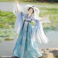 Olive Girl Blue Hanfu Dress 2026 S-XL XS-3XL Plus Size Hanfu Chinese Dress Traditional Chinese Clothing Chinese Heritage Fashion Women