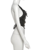 Swing Strip Camisole Women Sexy Hollow Irregular Backless Skinny Midnight Street Summer Trend Wild Party Hottie Vest