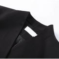 Elegant Solid Blazer Skirt Set Women Slim One Button Suit Jacket Pleated See Through Fishtail Skirts Spring Lady Party Suit