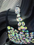 Colorful Sparkly Crystal Women Sexy Halter 2 Pieces Bodycon Bikini Set Summer Vacaion Beach Sexy Swimsuit Swimwear