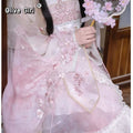 Olive Girl Flowing Sleeve Hanfu Dress for Ren Faire 2026 Garden Wedding Fairycore Photoshoot Everyday Wear S-L XS-3XL Plus Size Flowing Sleeve Dramatic Silhouette Romantic Cottagecore Garden Party Editorial Not Costume Chinese Heritage Fashion Women