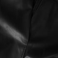Pu Leather Patchwork Contrasting Design Slim Suit Blazers For Women Notched Collar Long Sleeve Coats Female Clothes Style