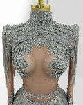 Luxury Hot Diamond Shiny Sequined Tassel Jumpsuit Fashion Party Stage Performance Dress Birthday Outfits Vestidos Fiesta De Lujo