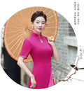 Autmn Winter New Vietnam Aodai Traditional Chinese Improved Qipao Women Embroidery Cheongsam Dress Banquet Evening Dress