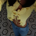 New Fungus Long Sleeve Knitted Cardigan Female Contrast Color Splice Short Top Lace Up Bodycon Sweater Cardigan Lady