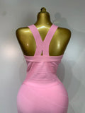 Women Sleeveless Sexy V-neck Tassel Bodycon Bandage Dress Celebrity Elegant Evening Party High Quality Club Birthday Dress