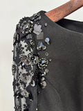 Diamonds Beaded Sequins Formal Evening Dress Lace Long Sleeves Mermaid Women's Gowns Trumpet Elegant Wedding Party Dress