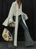 Elegant Lace Up Women Shirts V Neck Long Sleeve Chic Loose Shirt for Office Commute Meetup Wear Fashion Autumn New