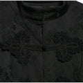 Jacquard Women's Jackets Stand Collar Frog Button Top Long Sleeve Short Black 2026 New Casual Daily Commute Ladies Outerwears