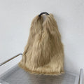 00s Cool Y2k Street Girls Hot Fluffy Furry Shoulder Bag Women Luxury Brand Fashion Faux Fur Hobos Big Tote Bag Harajuku Handbags