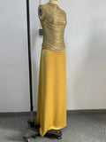 Women Tassel Top + Long Skirt Two Piece Sets Sexy Sleeveless Fringe Bandage Matching Set Evening Party Cocktail Outfit