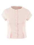 Casual Two Piece Set for Women Lapel Short Sleeve Slim Top Mid Waist Spliced Bow Short Skirts Sweet Outfit Female