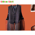 Olive Girl Black Embroidered Embroidered Top for Ren Faire 2026 Garden Wedding Fairycore Photoshoot Everyday Wear S-XL XS-3XL Plus Size Hand Embroidered Romantic Cottagecore Garden Party Editorial Not Costume Chinese Heritage Fashion Women