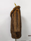 Luxury Patchwork Imitation Fur Mid Length Coat for Women Lapel Long Sleeve Spliced Pocket Loose Winter Coats Female