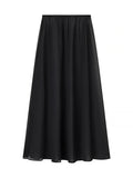 Solid Three Piece Set for Women Square Collar Sleeveless Top with Shawl Sheer Mesh Long Skirt Sexy Outfit Female