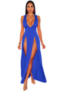 Fashion Elegant Summer Dress 2026 Women Sexy High Slit Bodycon Bandage Dress Night Club Party Long Maxi Dress