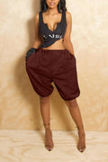Women Street Holiday Vacation Knee Length Bloomers Pants 2025 Summer Fashion Active Casual Trousers