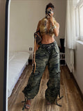 Sexy Furry Tank Top Women Halter Backless Leopard Simple Wild Gothic Punk Slim Hottie Street Midnight Clubwear Vest