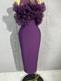 Opulent Lavender Bandage Dress Women Party Dress Bodycon Elegant Sexy Evening Birthday Club Outfits Cocktail Party