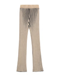 Striped Loose Two Piece Set for Women O Neck Sleeveless Top High Waist Wide Leg Pants Casual Sets Female Sumemr New
