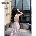 Olivegirl Sexy Fish-tail Dress Sweet 2026 Chinese-Style Wraparound Women's Qipao Jacquard Dresses Elegant Sweet Cardigan Coat