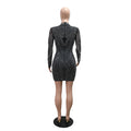 Sexy Sparkle Rhinestone Pearl Mini Dress Women Luxury Crystal Night Club Short Evening Party Vestidos Birthday Outfits
