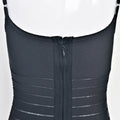Spagehtti Black Mesh Sexy Evening Bandage Dress Buestier Celebrity Midi Luxury Dress Bodycon Maxi Women Party Vestidos