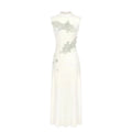 Olive Girl Romantic Qipao for Ren Faire 2026 Garden Wedding Fairycore Photoshoot Everyday Wear S-XXL XS-3XL Plus Size Romantic Cottagecore Garden Party Editorial Not Costume Qipao Cheongsam Chinese Dress Chinese Heritage Fashion Women
