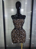 White Black Color Women Sexy Strapless Shining Crystal Bodycon Mini Dress Celebrate Evening Party Birthday Outfit Wholesale