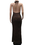 Sexy backless long party dresses for woman summer sequin club birthday dress women elegant cocktail evening prom dresses vestido