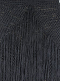 2026 Sexy Hollow Out Kintting Long Dress See Through Crochet Lace-up Bandage Fringed Tube Dress Women Beachwear Vestidos